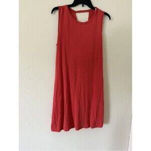 Rachel Roy Sleeveless Coral Swing Dress medium m capsule loose red orange A6